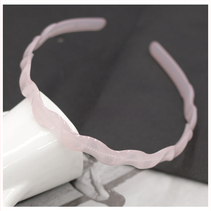 Дамска лента за глава от пластмаса/смола, ръчна изработка, противоскользящ зъбчат дизайн, стил Япония и Корея, свеж и сладък аксесоар за прическа за жени