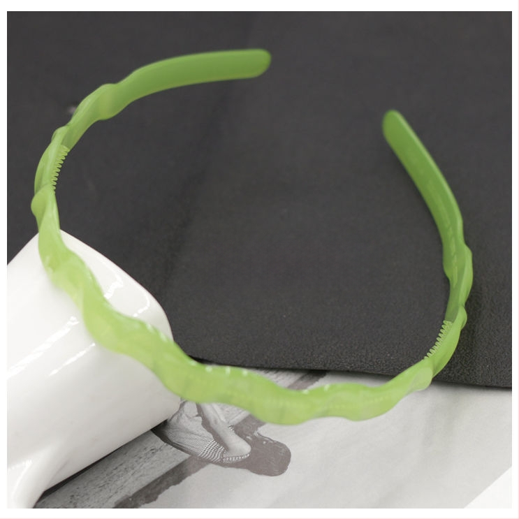 Дамска лента за глава от пластмаса/смола, ръчна изработка, противоскользящ зъбчат дизайн, стил Япония и Корея, свеж и сладък аксесоар за прическа за жени