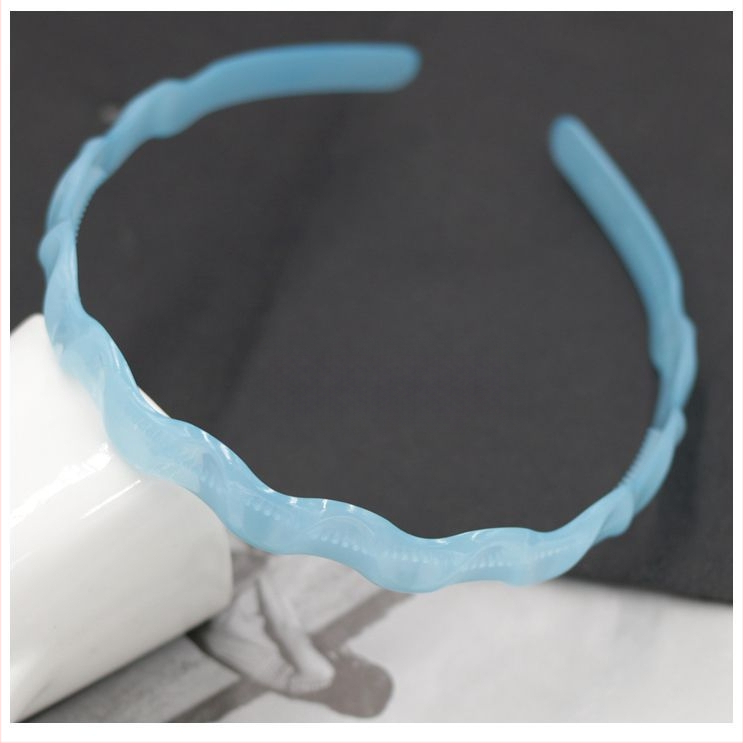 Дамска лента за глава от пластмаса/смола, ръчна изработка, противоскользящ зъбчат дизайн, стил Япония и Корея, свеж и сладък аксесоар за прическа за жени