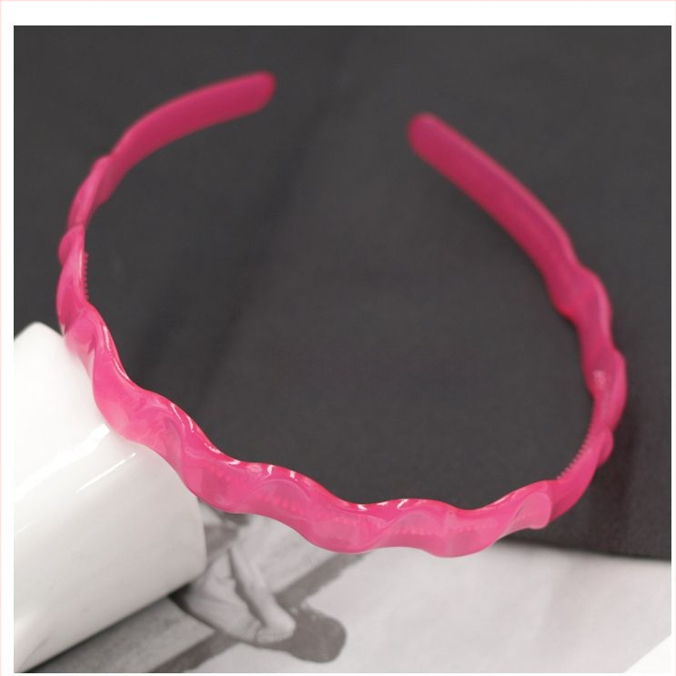 Дамска лента за глава от пластмаса/смола, ръчна изработка, противоскользящ зъбчат дизайн, стил Япония и Корея, свеж и сладък аксесоар за прическа за жени