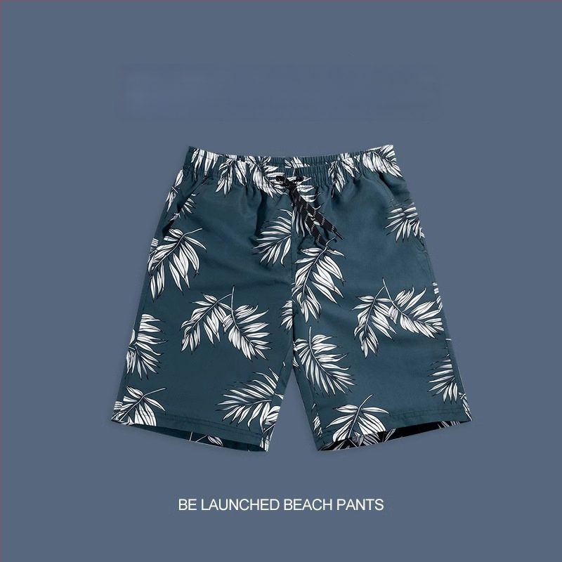 Ανδρικά καλοκαιρινά σορτς παραλίας, χαλαρή εφαρμογή, γρήγορο στέγνωμα, λεπτό ύφασμα πολυεστέρα 95%, εκτύπωση