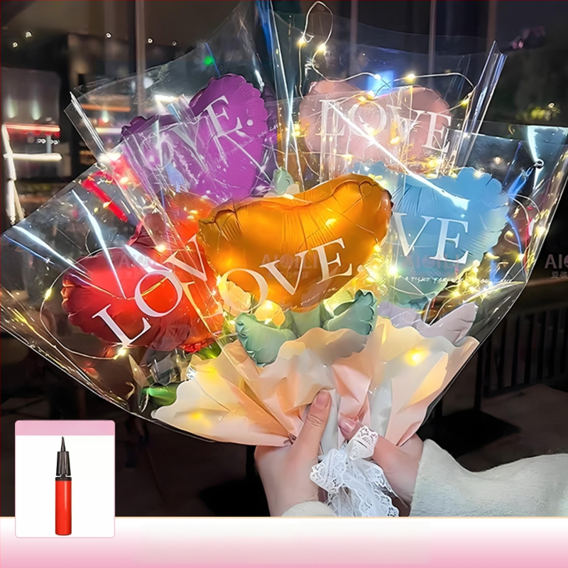 Dongyang chengnuo yibai szerelemlufi készlet, alumíniumfóliás balonok, szív alakú, Valentin-napra és kínai Valentin-nap fotórekvizitként