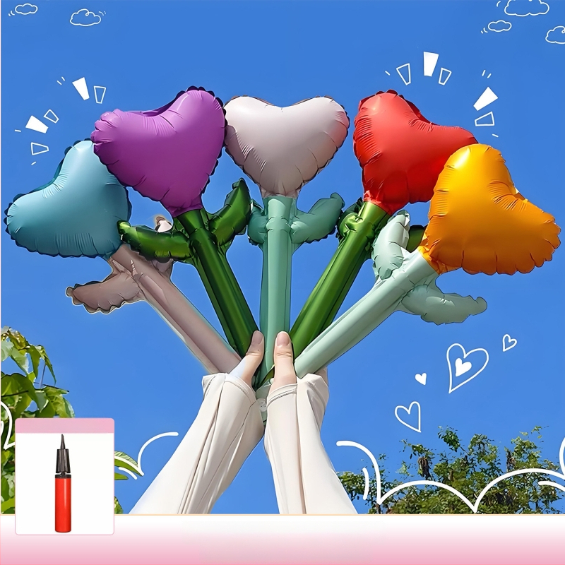 Dongyang chengnuo yibai szerelemlufi készlet, alumíniumfóliás balonok, szív alakú, Valentin-napra és kínai Valentin-nap fotórekvizitként