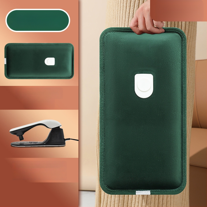 Újratölthető robbanásbiztos melegvíz-palack kézmelegítővel – elektromos fűtés, 220V, 350W, flanel anyag, automatikus kikapcsolás, vállra, nyakra, derékre, hasra, lábakra és kezekre