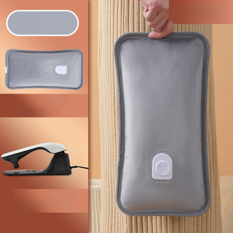 Újratölthető robbanásbiztos melegvíz-palack kézmelegítővel – elektromos fűtés, 220V, 350W, flanel anyag, automatikus kikapcsolás, vállra, nyakra, derékre, hasra, lábakra és kezekre