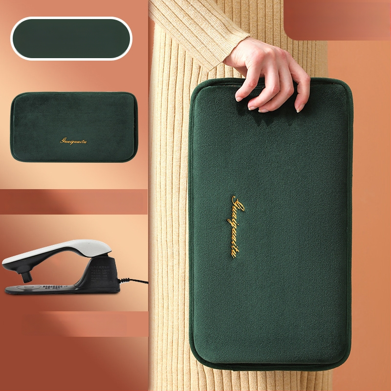 Újratölthető robbanásbiztos melegvíz-palack kézmelegítővel – elektromos fűtés, 220V, 350W, flanel anyag, automatikus kikapcsolás, vállra, nyakra, derékre, hasra, lábakra és kezekre