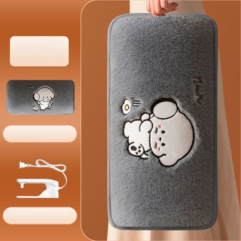 Újratölthető robbanásbiztos melegvíz-palack kézmelegítővel – elektromos fűtés, 220V, 350W, flanel anyag, automatikus kikapcsolás, vállra, nyakra, derékre, hasra, lábakra és kezekre