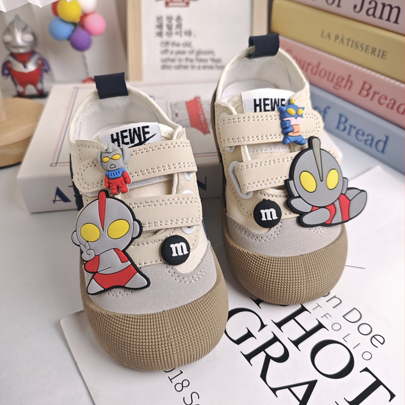 Παιδικά καμβά sneakers με Velcro, χαμηλός ύψος, σόλα από καουτσούκ,πάτος από ύφασμα