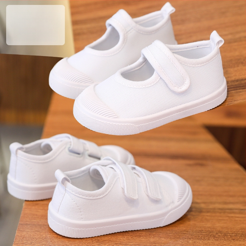 Παιδικά καμβά παπούτσια με Velcro, χαμηλό ύψος, καμβά άνω, υφασμάτινος πάτος