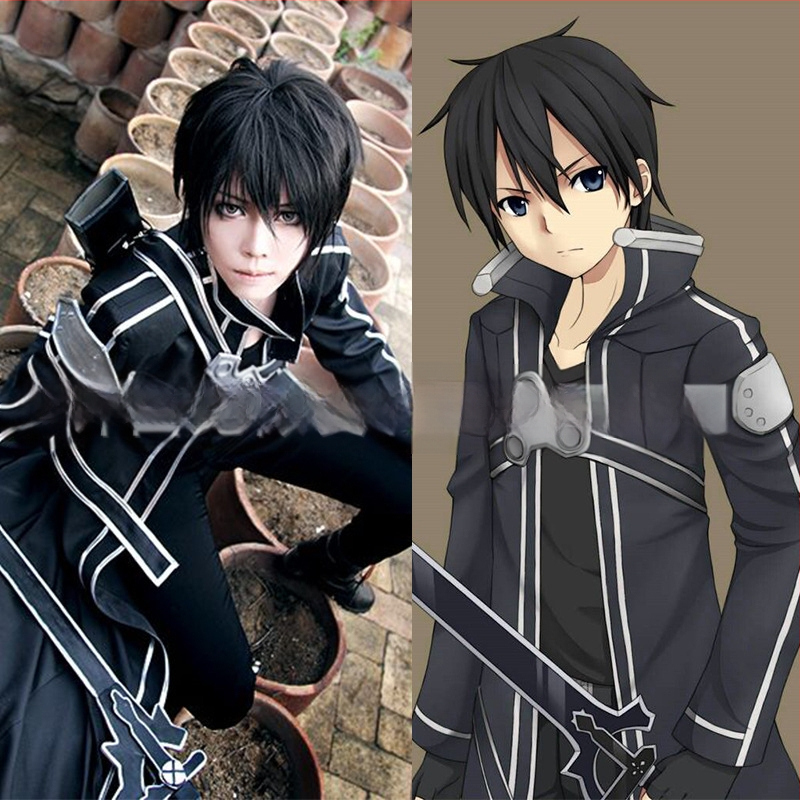 COS paróka szerepjátékhoz – rövid egyenes frufni, hőálló rost, szerepjáték stílus