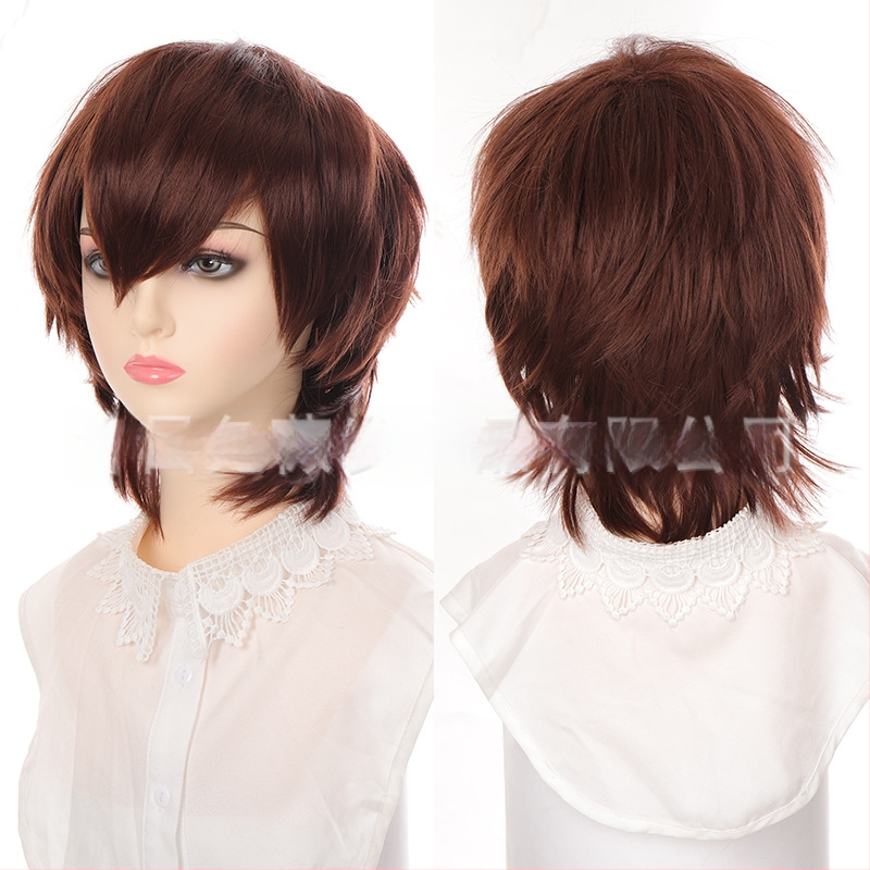 COS paróka szerepjátékhoz – rövid egyenes frufni, hőálló rost, szerepjáték stílus