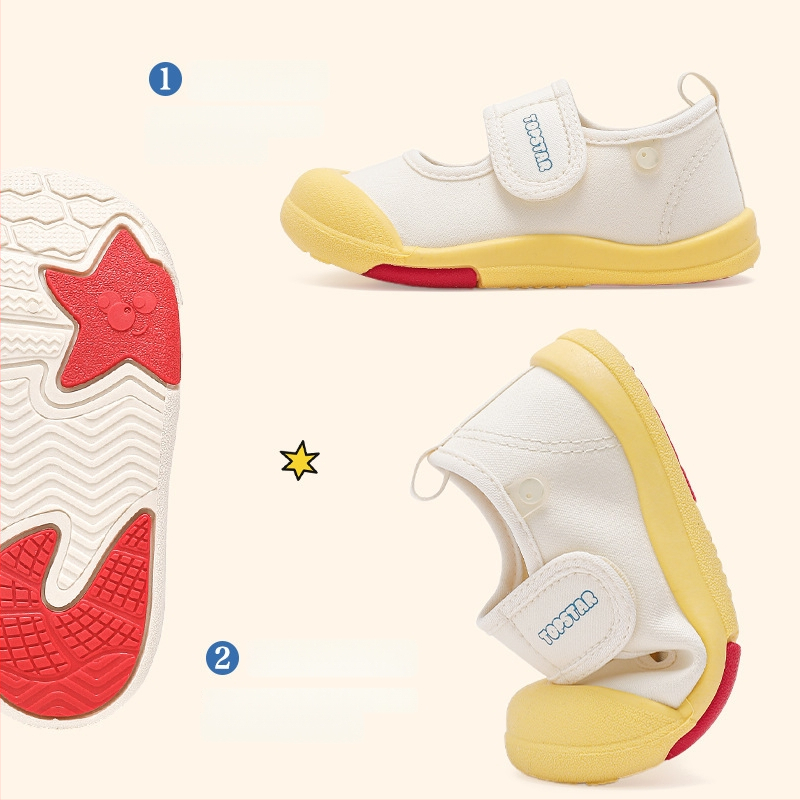 Topstar παιδικά καμβά με χαμηλό προφίλ - κλείσιμο Velcro, αναπνεύσιμα, σόλα TPR (Κορεάτικου στυλ, ηλικίες 1–6 ετών)