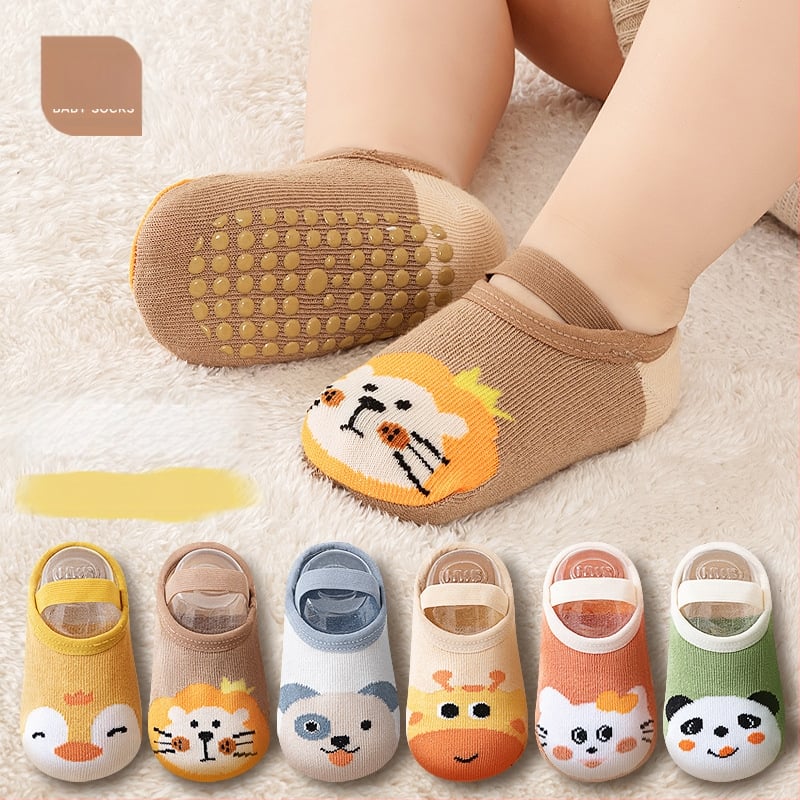 Παιδικές εσωτερικές αντιολισθητικές κάλτσες δαπέδου, 80% βαμβάκι, καρτούν σχέδιο, άνοιξη-καλοκαίρι-φθινόπωρο