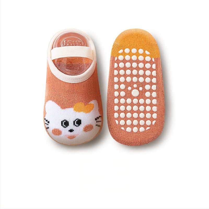 Παιδικές εσωτερικές αντιολισθητικές κάλτσες δαπέδου, 80% βαμβάκι, καρτούν σχέδιο, άνοιξη-καλοκαίρι-φθινόπωρο