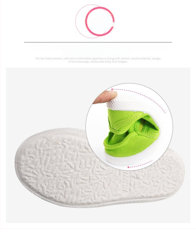 Παιδικά παπούτσια slip-on από καμβά, κορεάτικου στυλ, χαμηλό άνω μέρος, υφασμάτινο πάτο, πλαστική σόλα