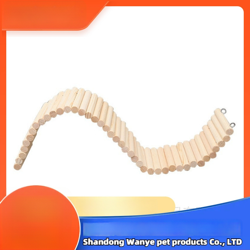 Gard decorativ din lemn masiv pentru hamster, cu scară