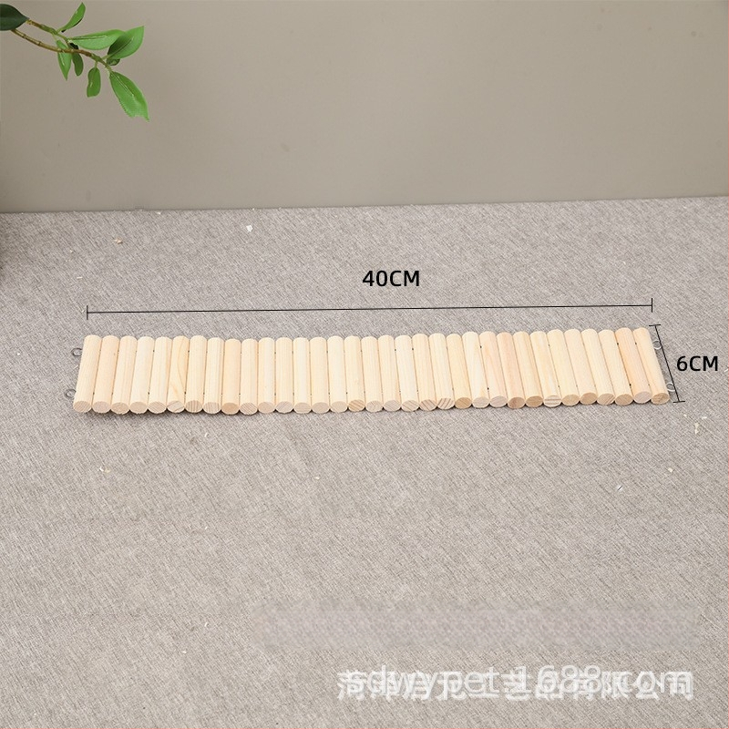 Gard decorativ din lemn masiv pentru hamster, cu scară