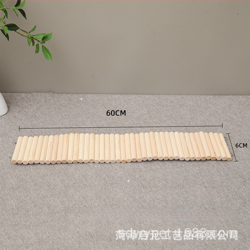 Gard decorativ din lemn masiv pentru hamster, cu scară