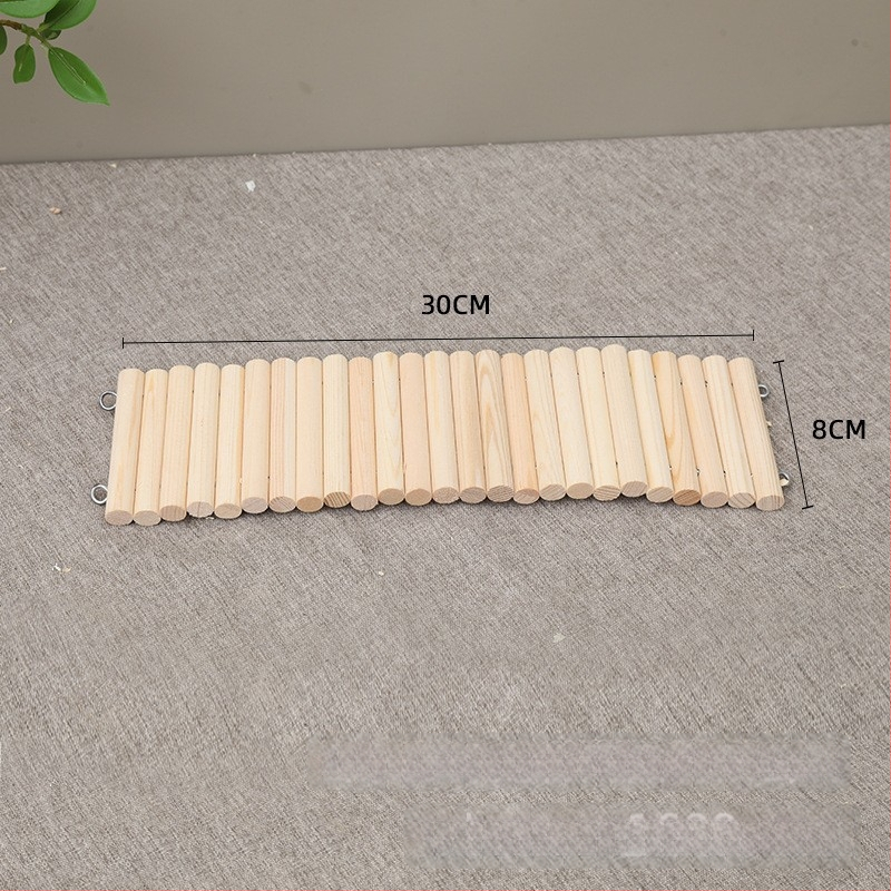 Gard decorativ din lemn masiv pentru hamster, cu scară