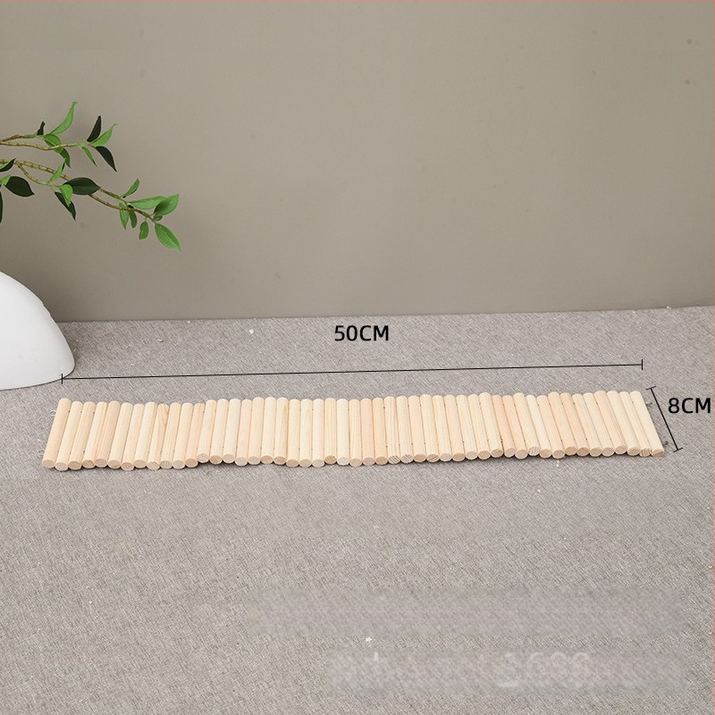 Gard decorativ din lemn masiv pentru hamster, cu scară