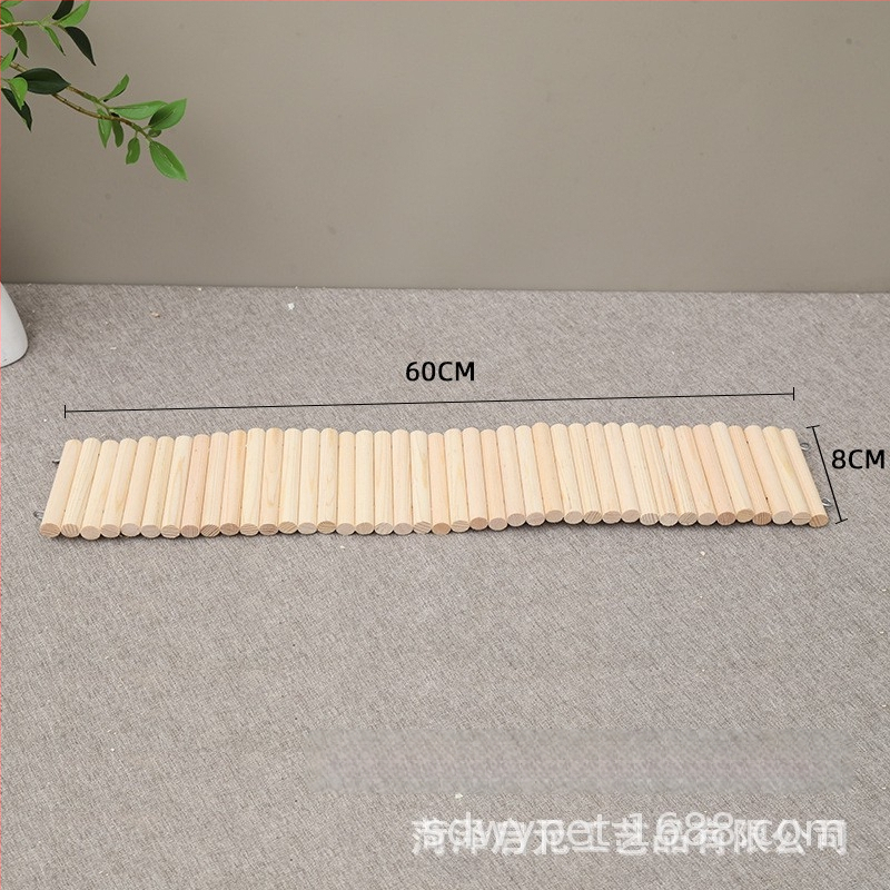 Gard decorativ din lemn masiv pentru hamster, cu scară