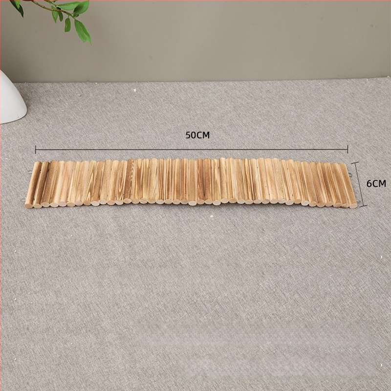 Gard decorativ din lemn masiv pentru hamster, cu scară