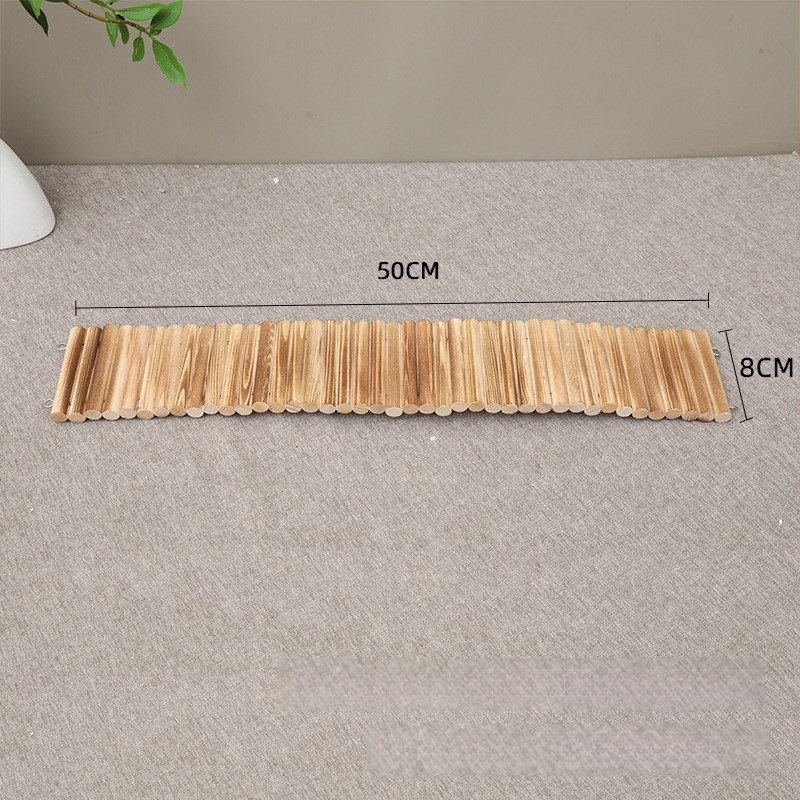 Gard decorativ din lemn masiv pentru hamster, cu scară