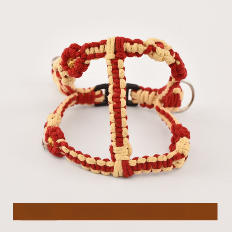 DIY Σετ λουριού σκύλου – χειροποίητο υφαντό, βαμβάκι, καθολική χρήση, χριστουγεννιάτικο θέμα, στυλ ανάπαυσης