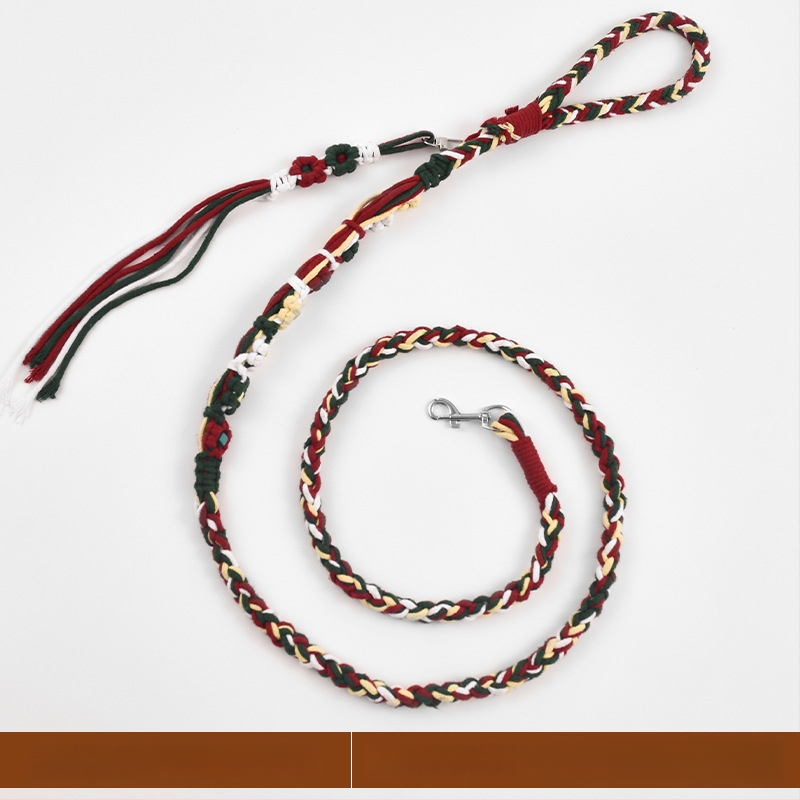 DIY Σετ λουριού σκύλου – χειροποίητο υφαντό, βαμβάκι, καθολική χρήση, χριστουγεννιάτικο θέμα, στυλ ανάπαυσης