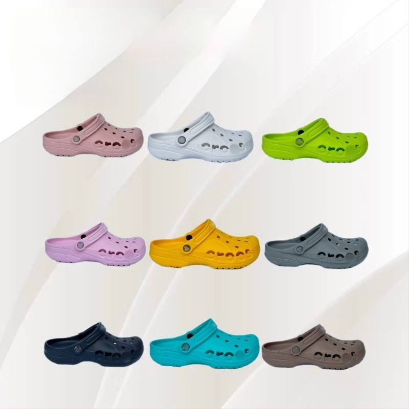 Crocs-style παντόφλες για άνδρες και νέους, ελαφριές και διαπνέουσες, EVA επάνω μέρος και σόλα, πάχος σόλας 2–3 εκ, ύψος φτέρνας 2,5 εκ, με υψηλή αντιολισθητικότητα