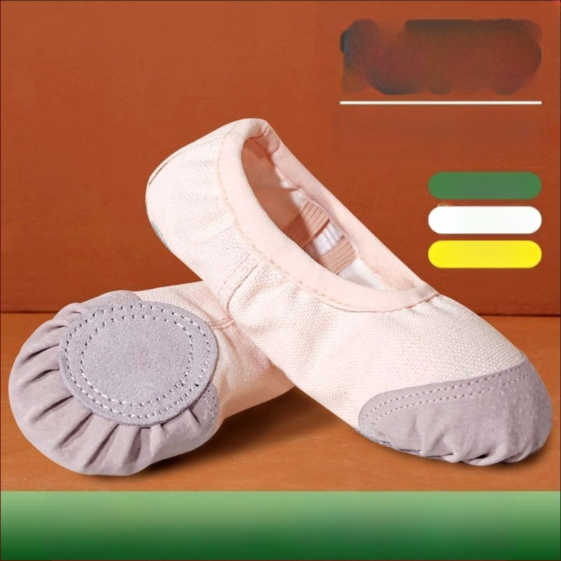 Mengwei Latin tánc cipők lányoknak - kínai stílus, pekingi opera, puha talp, pamut felső rész, 7–12 éveseknek