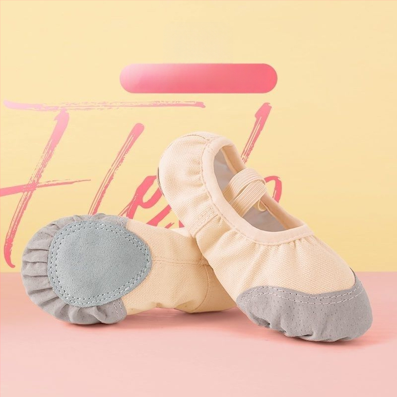 Mengwei Latin tánc cipők lányoknak - kínai stílus, pekingi opera, puha talp, pamut felső rész, 7–12 éveseknek
