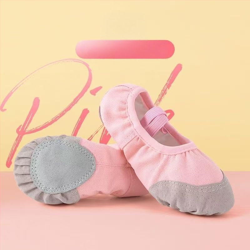 Mengwei Latin tánc cipők lányoknak - kínai stílus, pekingi opera, puha talp, pamut felső rész, 7–12 éveseknek