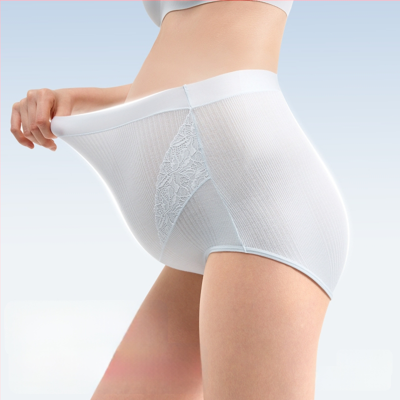 Slip matern cu talie înaltă pentru susținerea burții, antibacterian, fără cusături, din Modal