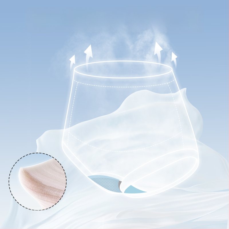 Slip matern cu talie înaltă pentru susținerea burții, antibacterian, fără cusături, din Modal