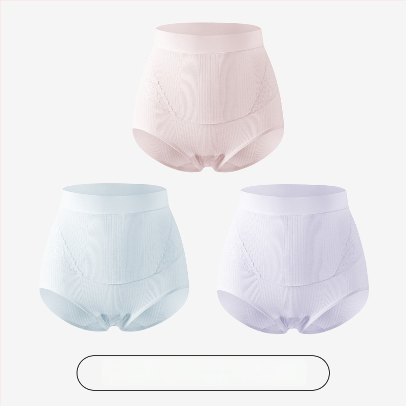 Slip matern cu talie înaltă pentru susținerea burții, antibacterian, fără cusături, din Modal