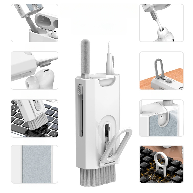 Q8 8-v-1 set čistiacej kefy pre počítač, ABS, 100 g