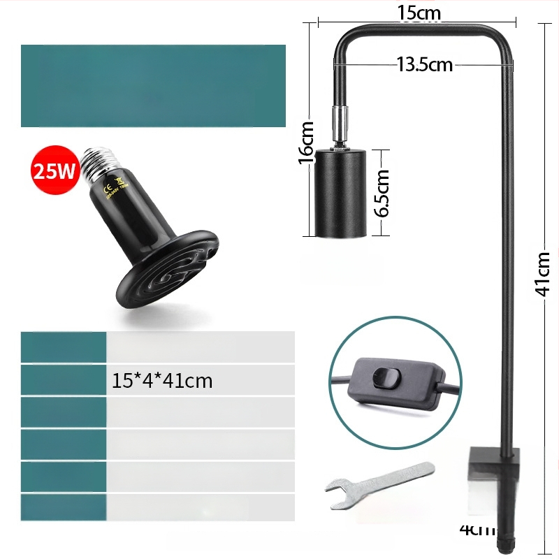 Λάμπα basking για ερπετά, σώμα από αλουμίνιο, 25W, πρόσθετος φωτισμός, μάρκα Climbing General