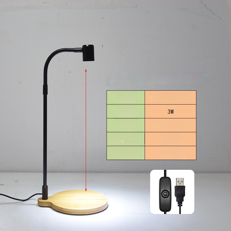 LED φως ανάπτυξης φυτών για παχύφυτα και φυτά σε γλάστρες - πλήρες φάσμα, 3W, 0,5 kg