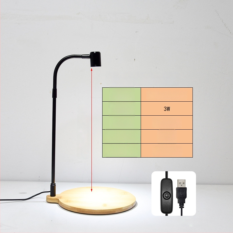 LED φως ανάπτυξης φυτών για παχύφυτα και φυτά σε γλάστρες - πλήρες φάσμα, 3W, 0,5 kg