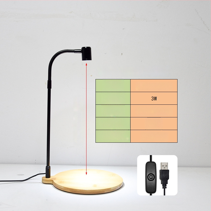 LED φως ανάπτυξης φυτών για παχύφυτα και φυτά σε γλάστρες - πλήρες φάσμα, 3W, 0,5 kg