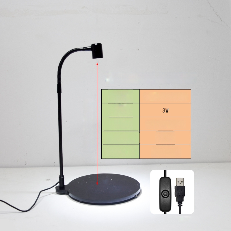 LED φως ανάπτυξης φυτών για παχύφυτα και φυτά σε γλάστρες - πλήρες φάσμα, 3W, 0,5 kg