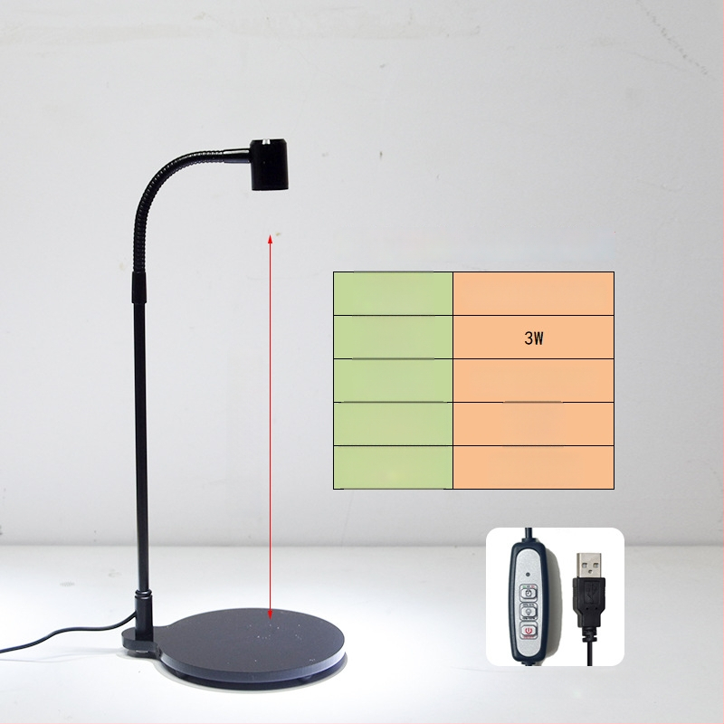 LED φως ανάπτυξης φυτών για παχύφυτα και φυτά σε γλάστρες - πλήρες φάσμα, 3W, 0,5 kg