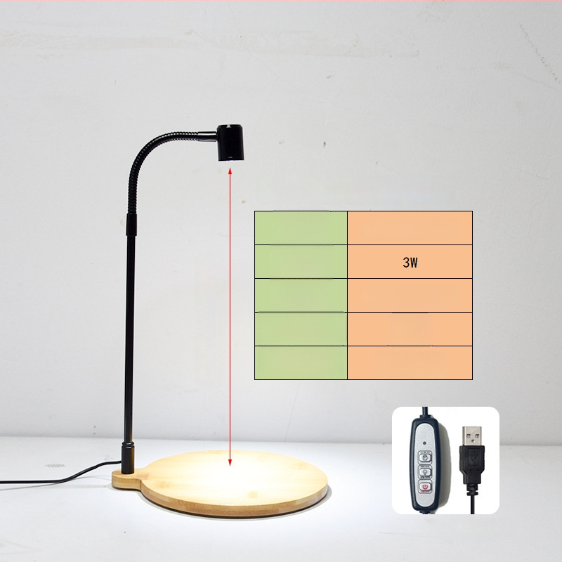 LED φως ανάπτυξης φυτών για παχύφυτα και φυτά σε γλάστρες - πλήρες φάσμα, 3W, 0,5 kg