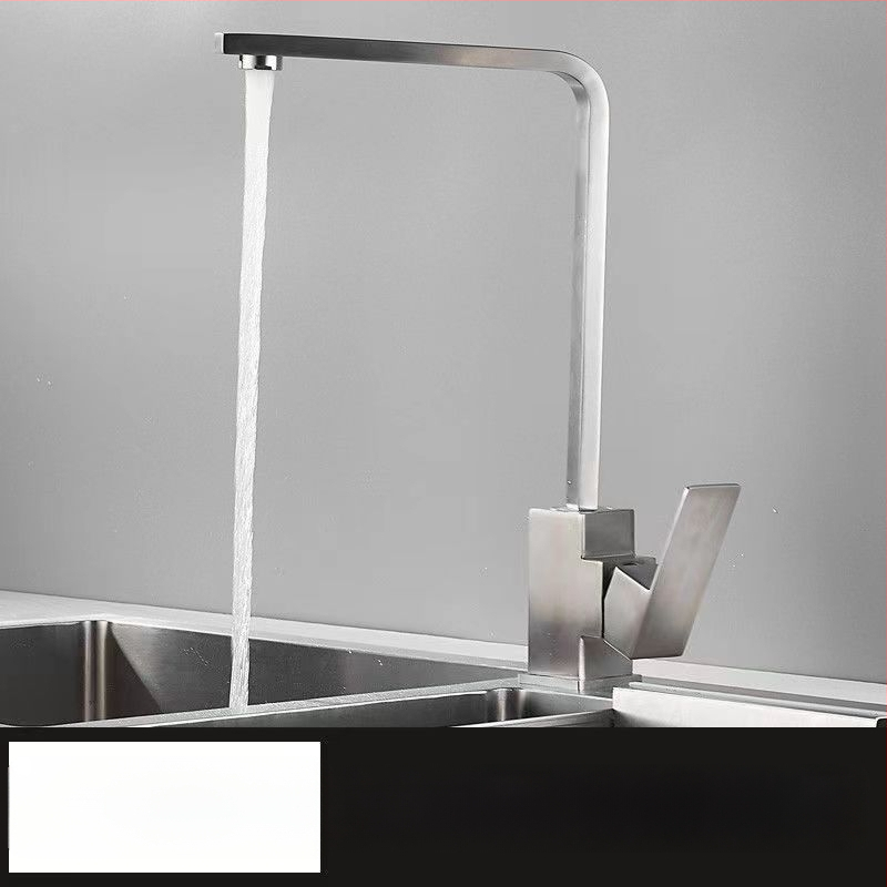 Nerezová kuchynská batéria, model 10090, miešací ventil, montáž typu sedadlo, keramický ventil s jadrom