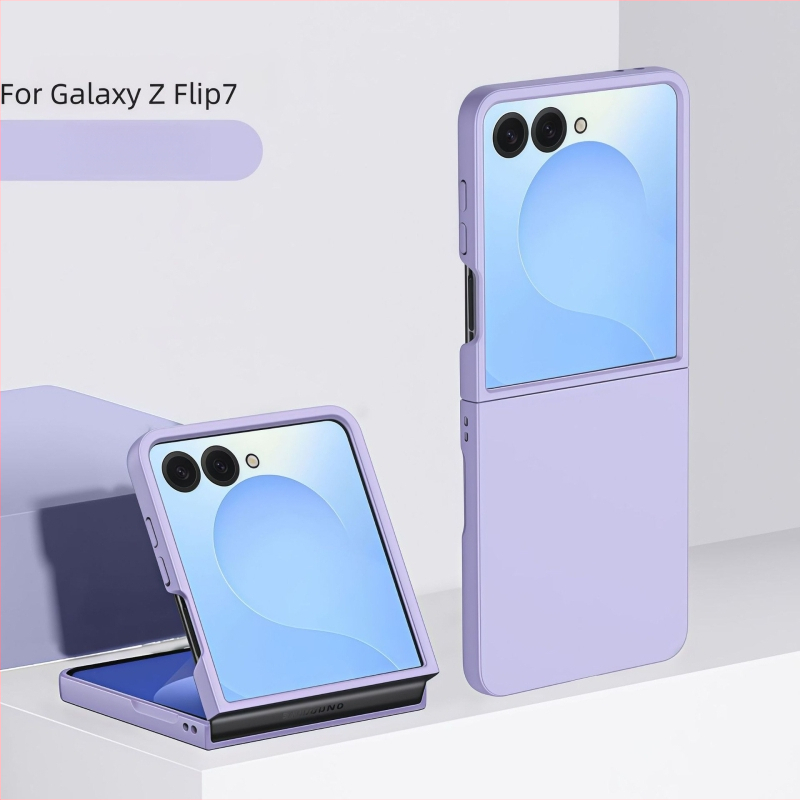 Θήκη για Samsung Z Flip7/Flip6 με αίσθηση δέρματος (PC υλικό • Κατασκευή με έγχυση • Προστασία από κραδασμούς • Αντι-αποτυπώματα • Υποστήριξη παραμετροποίησης)