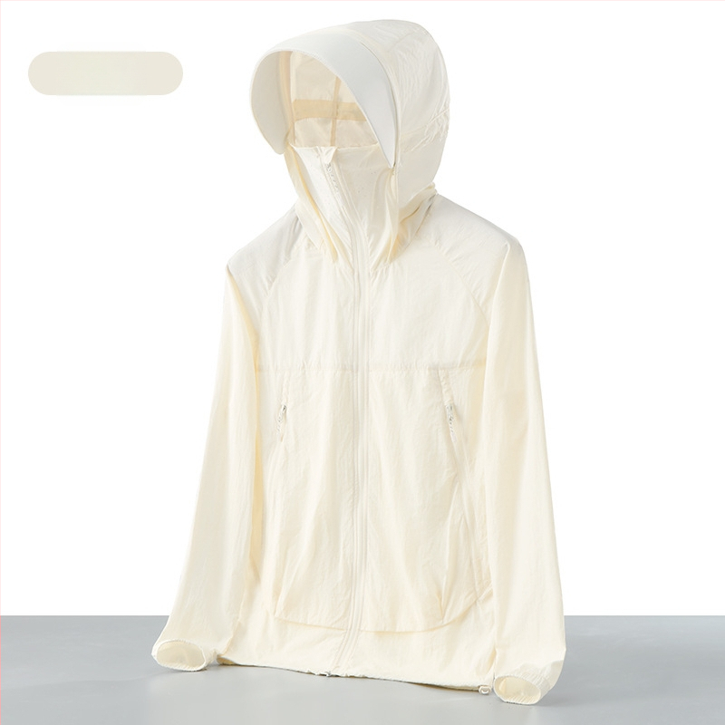 Unisex ultralagana jakna s UV zaštitom UPF50+, 100% najlon, prozračna, brzo se suši, kapuljača, za ljetne aktivnosti na otvorenom