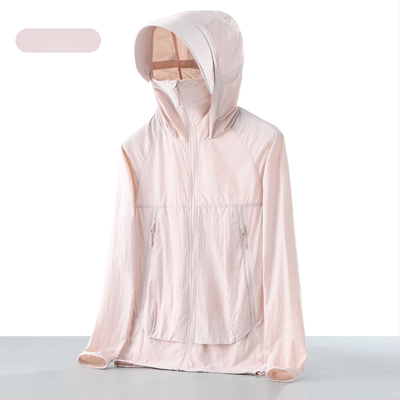 Unisex ultralagana jakna s UV zaštitom UPF50+, 100% najlon, prozračna, brzo se suši, kapuljača, za ljetne aktivnosti na otvorenom