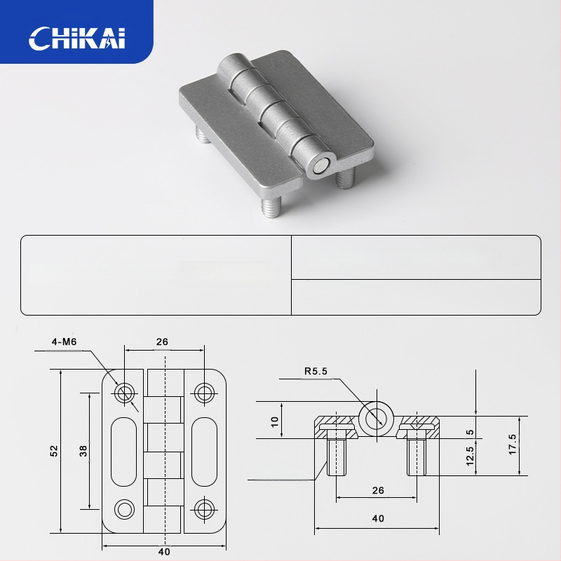 CL209 cinkötvözetű szokványos négyszögletes csukló disztribúciós dobozokhoz — modellek CL209-1, CL209-A, CL209-1C; anyag: cinkötvözet; felületkezelés: elektroplakkolás és polírozás; márka: Chikai