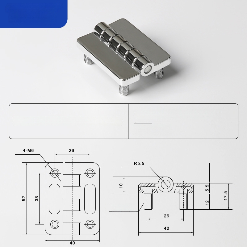 CL209 cinkötvözetű szokványos négyszögletes csukló disztribúciós dobozokhoz — modellek CL209-1, CL209-A, CL209-1C; anyag: cinkötvözet; felületkezelés: elektroplakkolás és polírozás; márka: Chikai